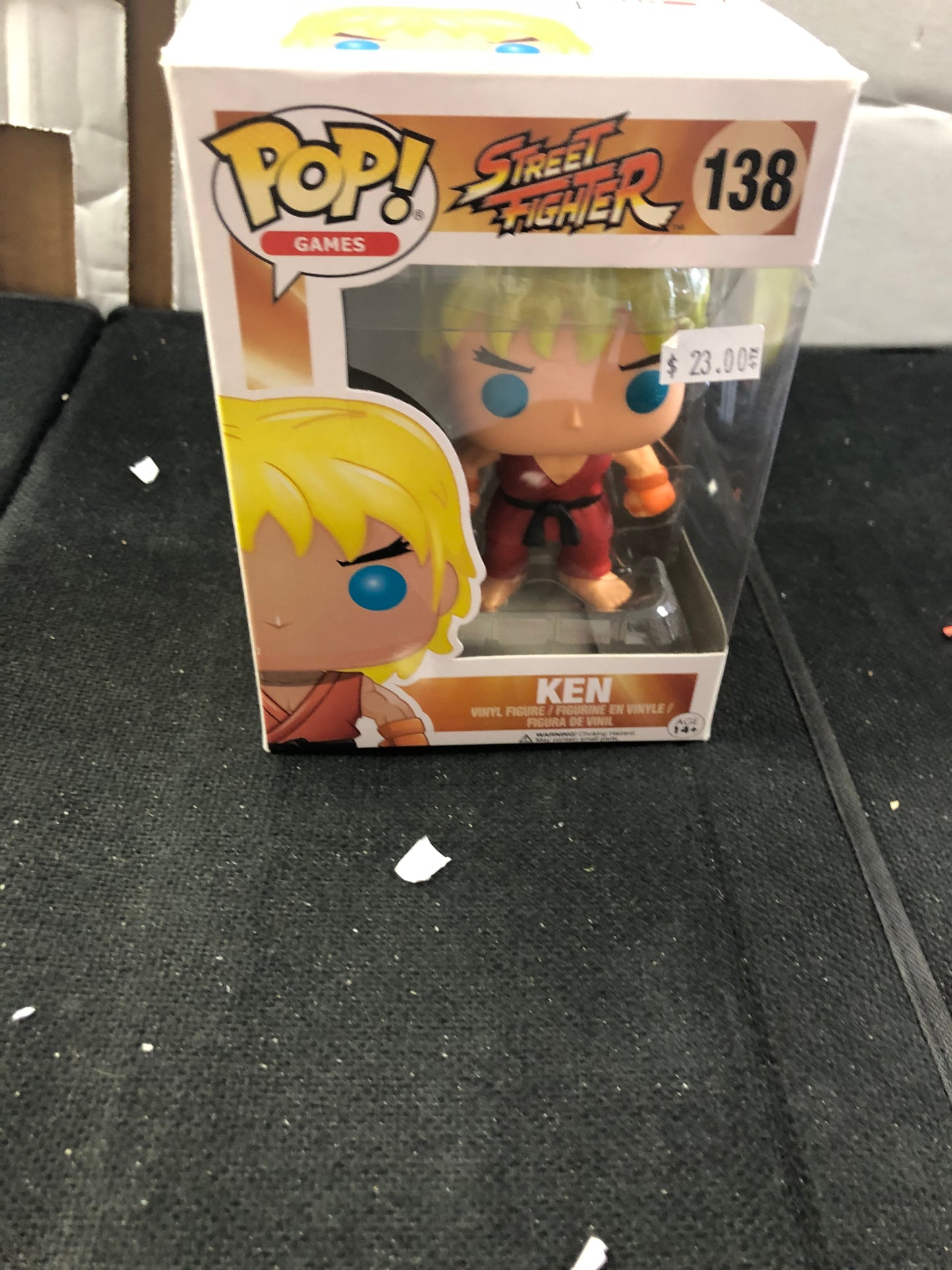 FUNKO POP POP GAMES STREET FIGHTER #138 KEN OKAY CONDITION PLASTIC ON FRONT OF BOX LOOSE