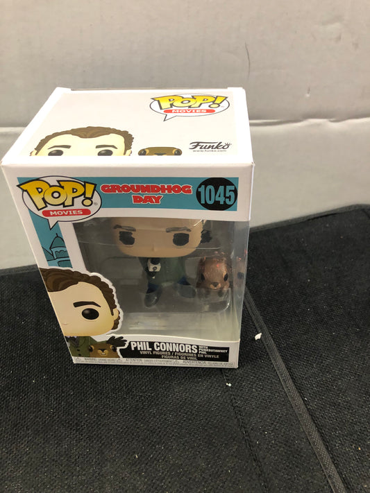 FUNKO POP POP MOVIES GROUNDHOG DAY #1045 PHIL CONNERS WITH PUNXSUTAWNEY PHIL GOOD CONDITION