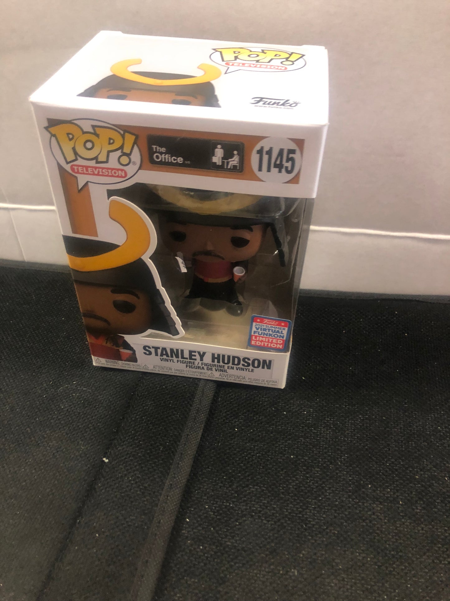 FUNKO POP POP TELEVISION THE OFFICE # 1145 STANLEY HUDSON FUNKO 2021 VIRTUAL FUNKON  EXCLUSIVE GOOD CONDITION