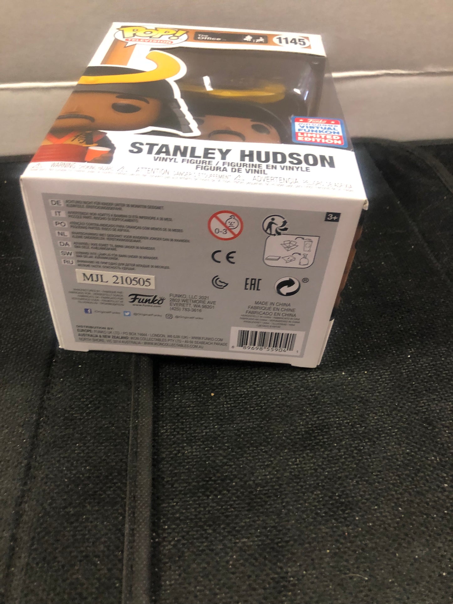 FUNKO POP POP TELEVISION THE OFFICE # 1145 STANLEY HUDSON FUNKO 2021 VIRTUAL FUNKON  EXCLUSIVE GOOD CONDITION