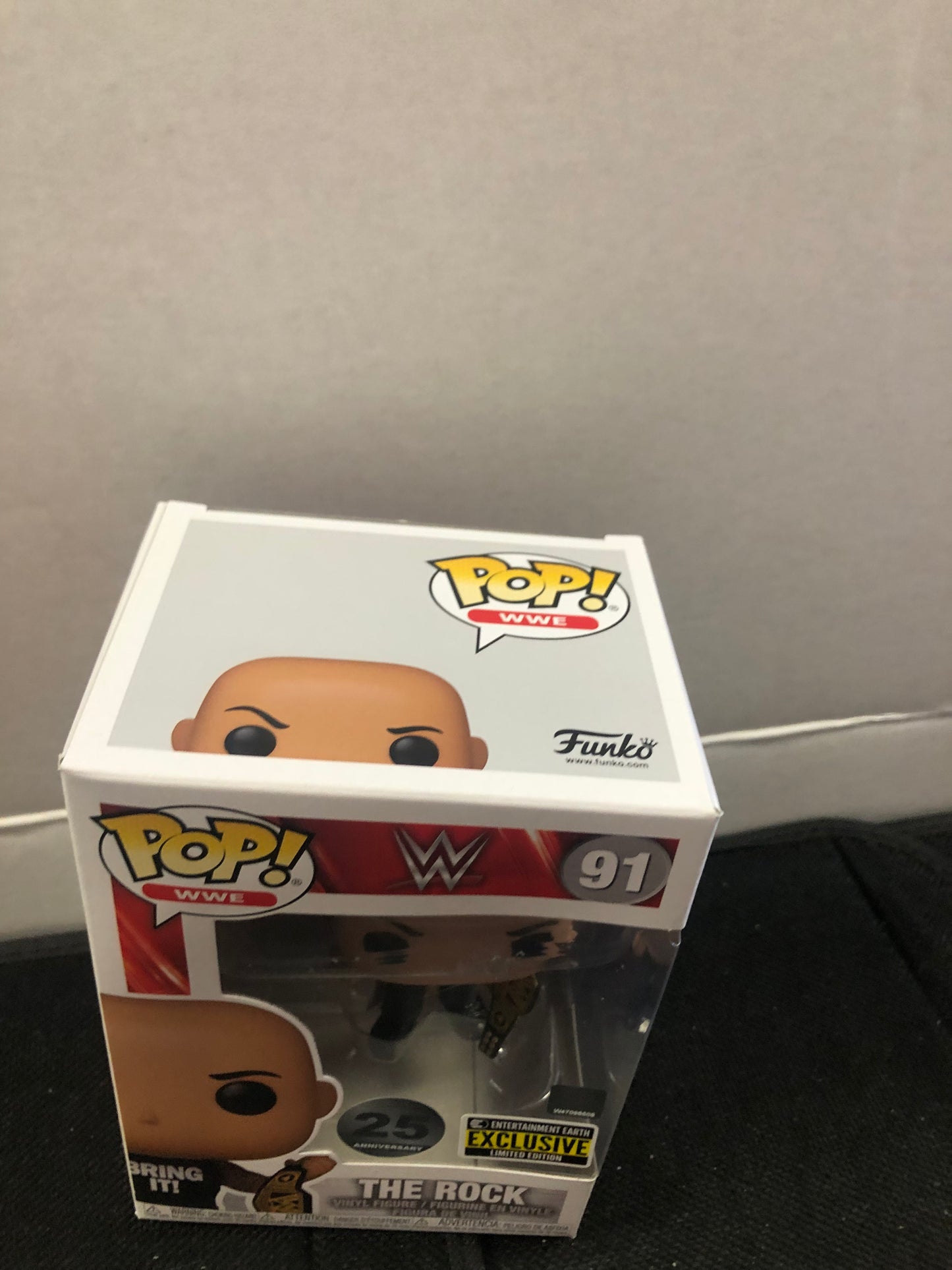 FUNKO POP POP WWE #91 THE ROCK ENTERTAINMENT EARTH EXCLUSIVE GOOD CONDITION