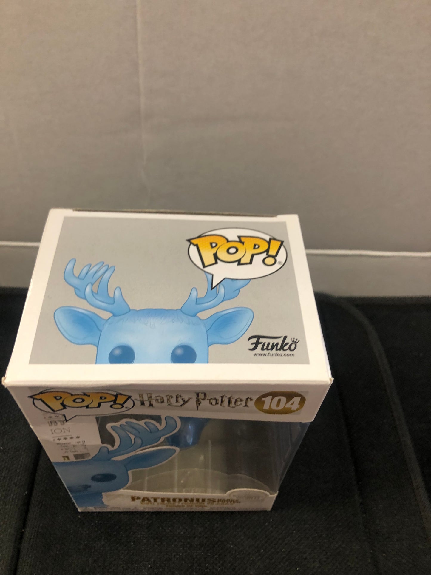 FUNKO POP HARRY POTTER #104 PATRONUS HARRY POTTER POOR CONDITION PLASTIC ON FRONT LOOSE