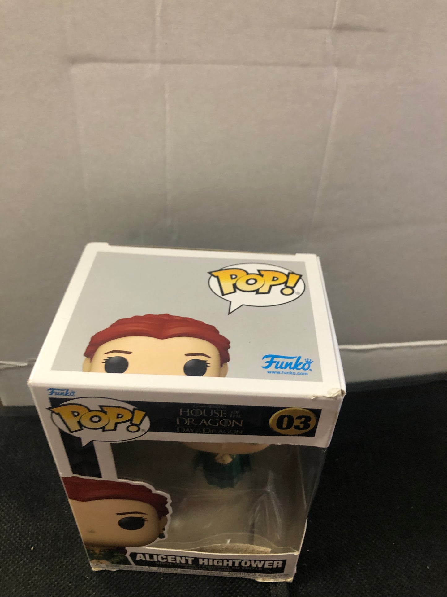 FUNKO POP HOUSE OF DRAGON DAY OF THE DRAGON #03 ALICENT HIGHTOWER POOR CONDITION MULTIPLE TEARS ON BOX