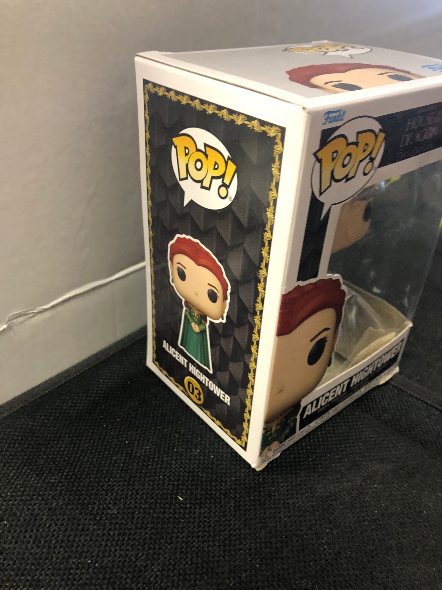 FUNKO POP HOUSE OF DRAGON DAY OF THE DRAGON #03 ALICENT HIGHTOWER POOR CONDITION MULTIPLE TEARS ON BOX