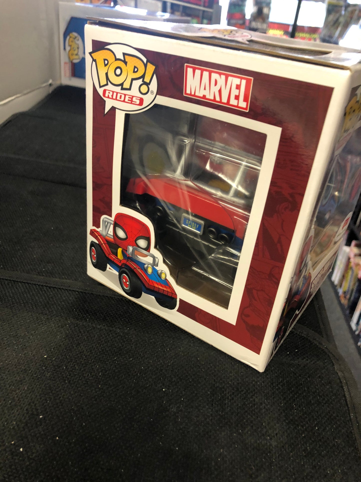 FUNKO POP RIDES MARVEL #51 SPIDER-MAN WITH SPIDER MOBILE WALGREENS EXCLUSIVE GOOD CONDITION