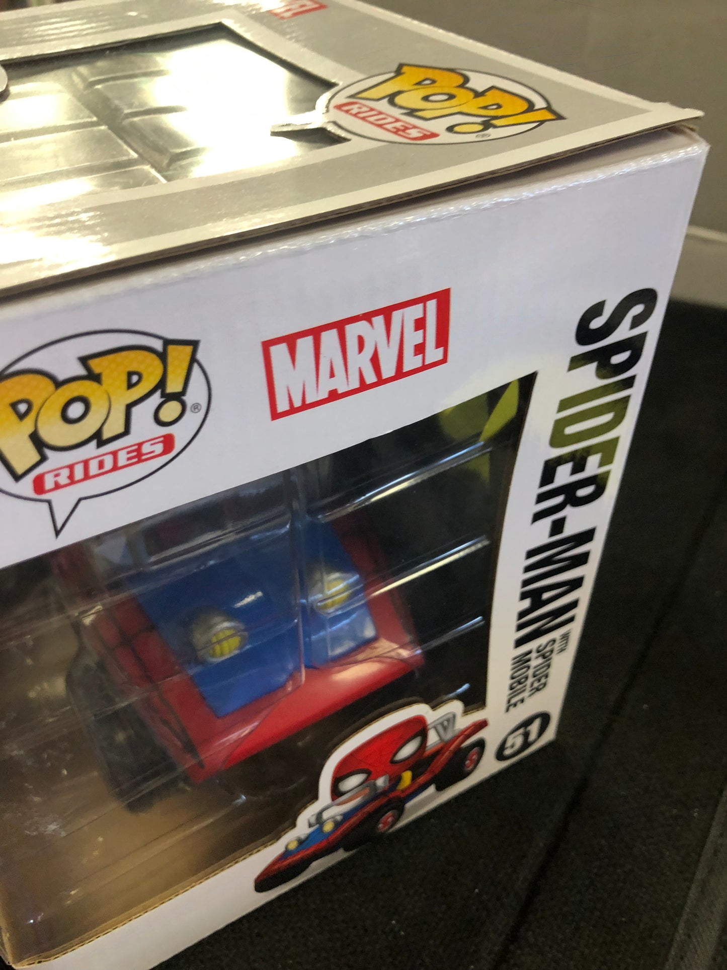 FUNKO POP RIDES MARVEL #51 SPIDER-MAN WITH SPIDER MOBILE WALGREENS EXCLUSIVE GOOD CONDITION