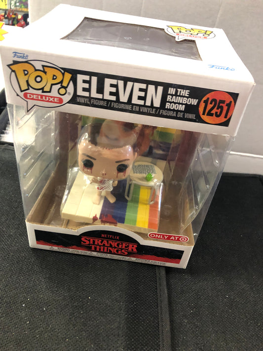 FUNKO POP DELUXE STRANGER THINGS #1251 ELEVEN IN THE RAINBOW ROOM TARGET EXCLUSIVE GOOD CONDITION