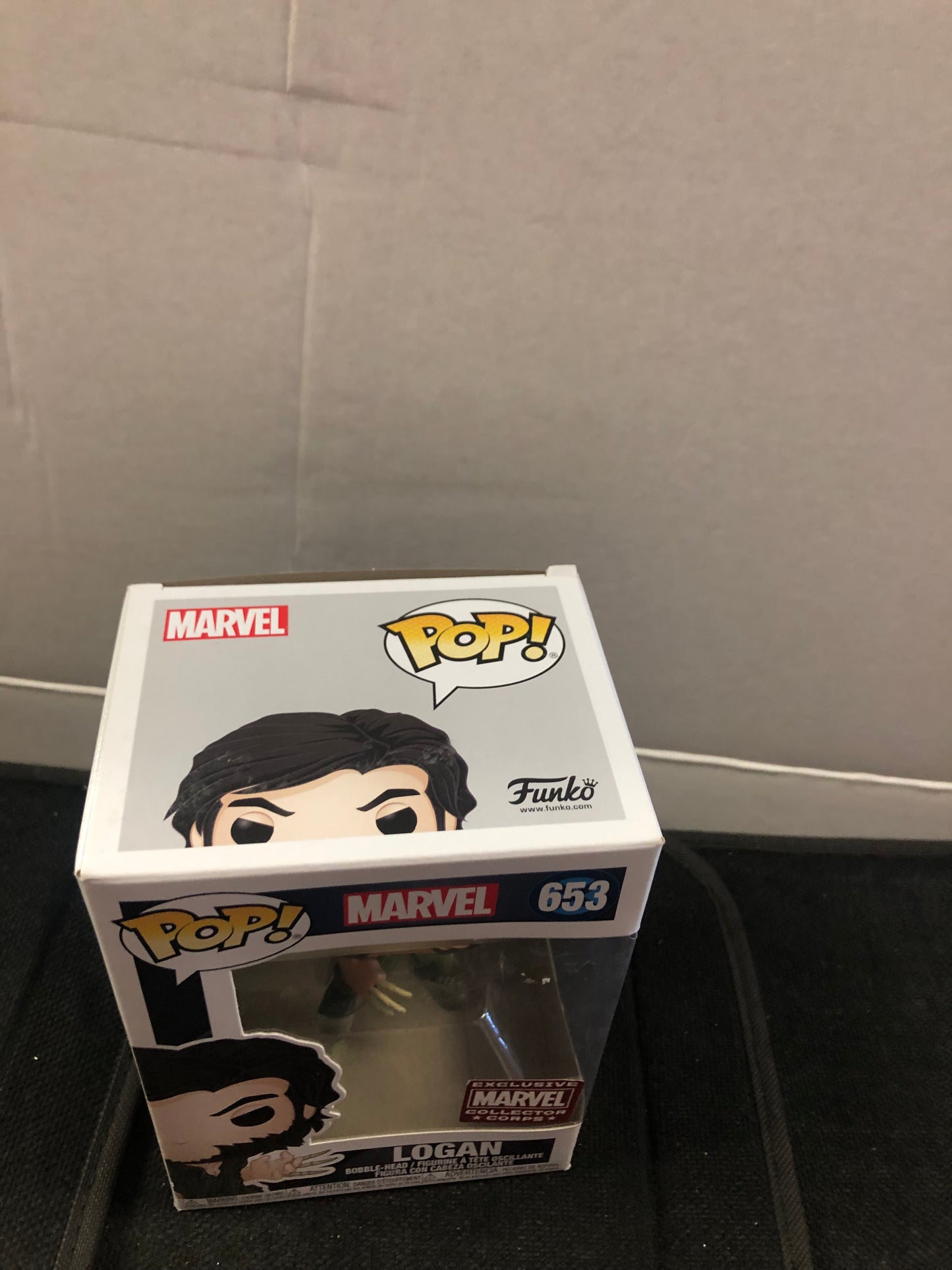 FUNKO POP MARVEL # 653 LOGAN MARVEL COLLECTOR CORPS EXCLUSIVE GOOD CONDITION