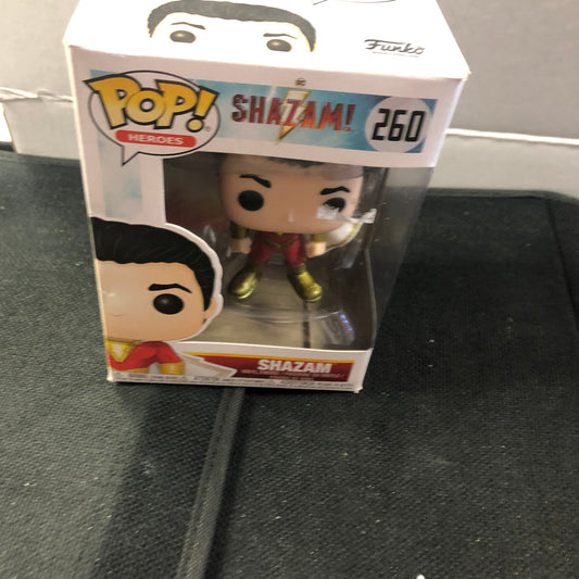 FUNKO POP POP HEROES SHAZAM #260 SHAZAM GOOD CONDITION