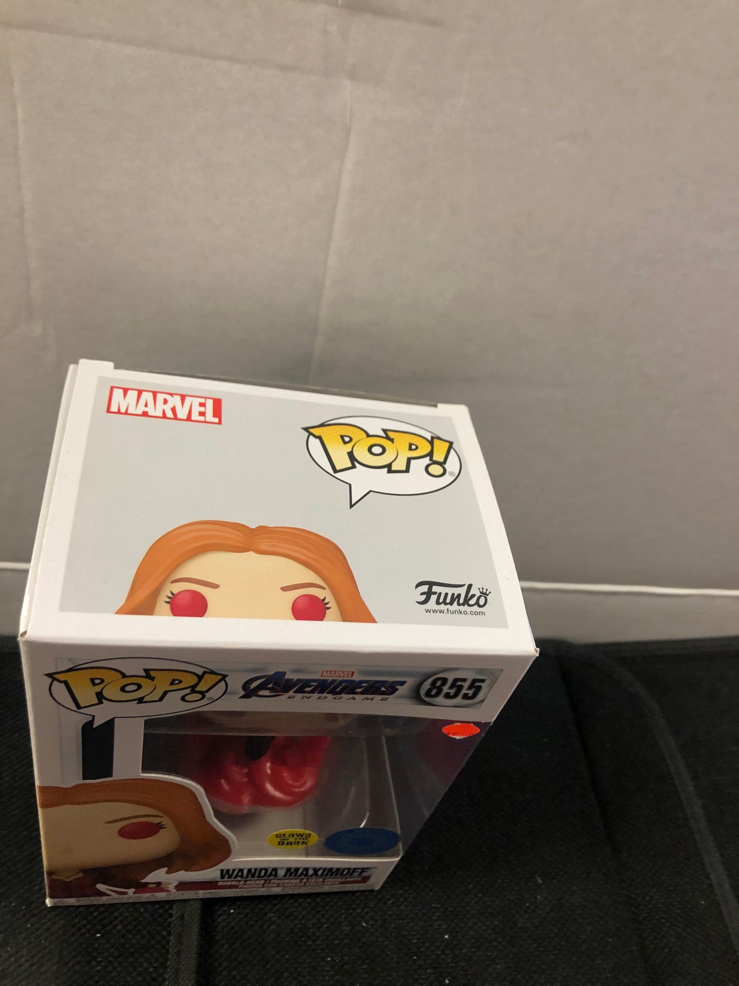 FUNKO POP AVENGERS ENDGAME #855 WANDA MAXIMOFF (GLOW IN THE DARK POP IN A BOX EXCLUSIVE)