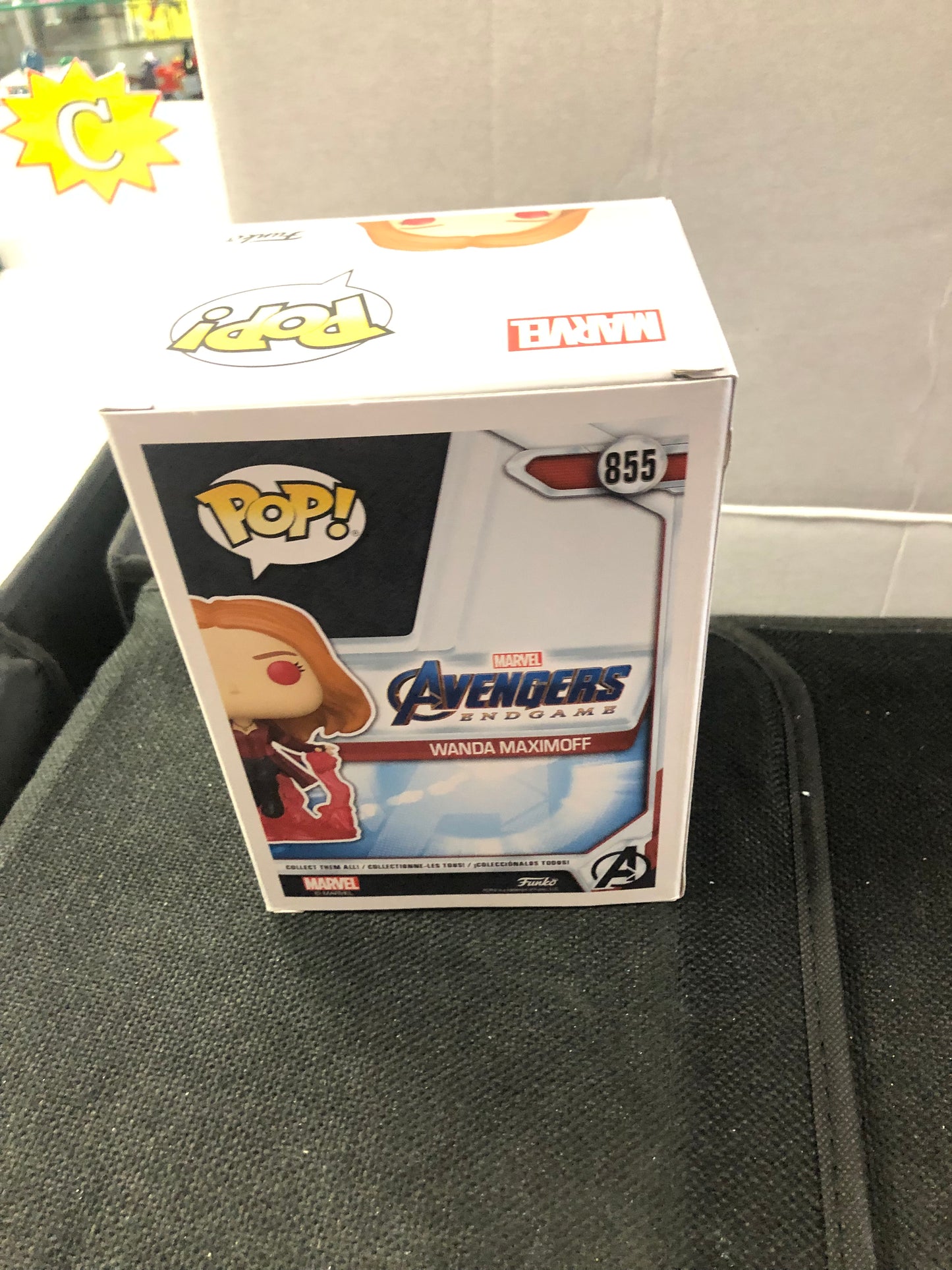 FUNKO POP AVENGERS ENDGAME #855 WANDA MAXIMOFF (GLOW IN THE DARK POP IN A BOX EXCLUSIVE)