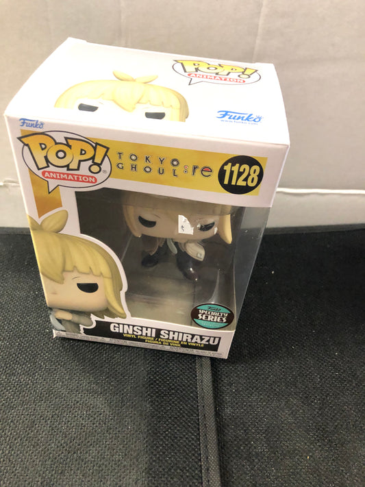 FUNKO POP POP ANIMATION TOKYO GHOUL RE #1128 GINSHI SHIRAZU FUNKO SPECIALTY SERIES EXCLUSIVE GOOD CONDITION