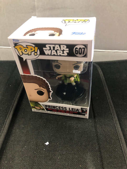 FUNKO POP STAR WARS #607 PRINCESS LEIA RETURN OF THE JEDI GOOD CONDITION