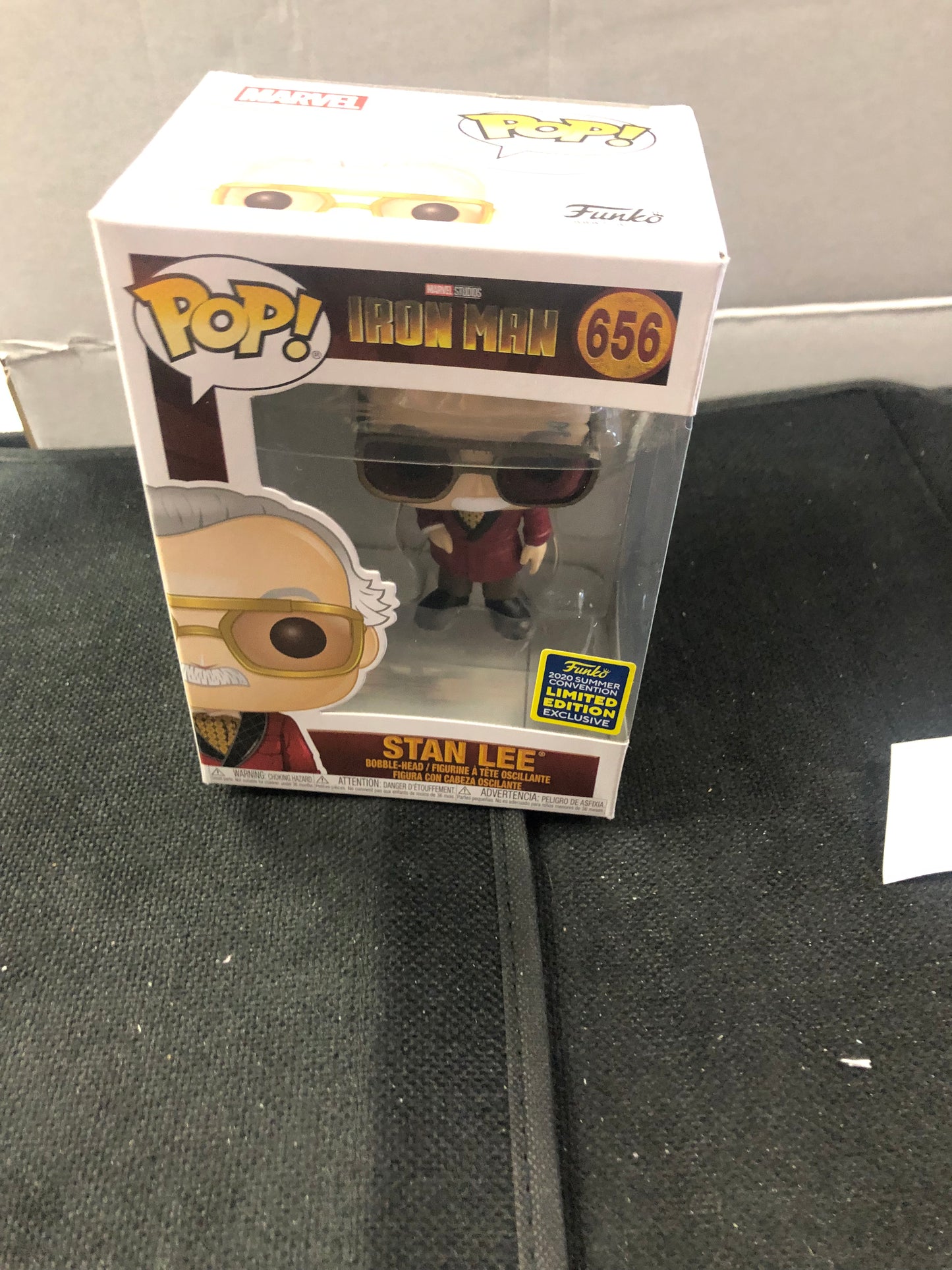 FUNKO POP IRON MAN #656 STAN LEE 2020 SUMMER CONVENTION LIMITED EDITION EXCLUSIVE GOOD CONDITION