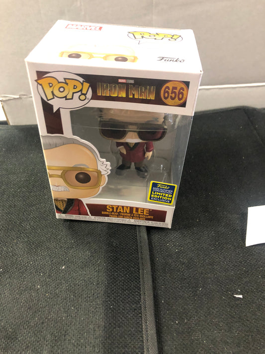 FUNKO POP IRON MAN #656 STAN LEE 2020 SUMMER CONVENTION LIMITED EDITION EXCLUSIVE GOOD CONDITION