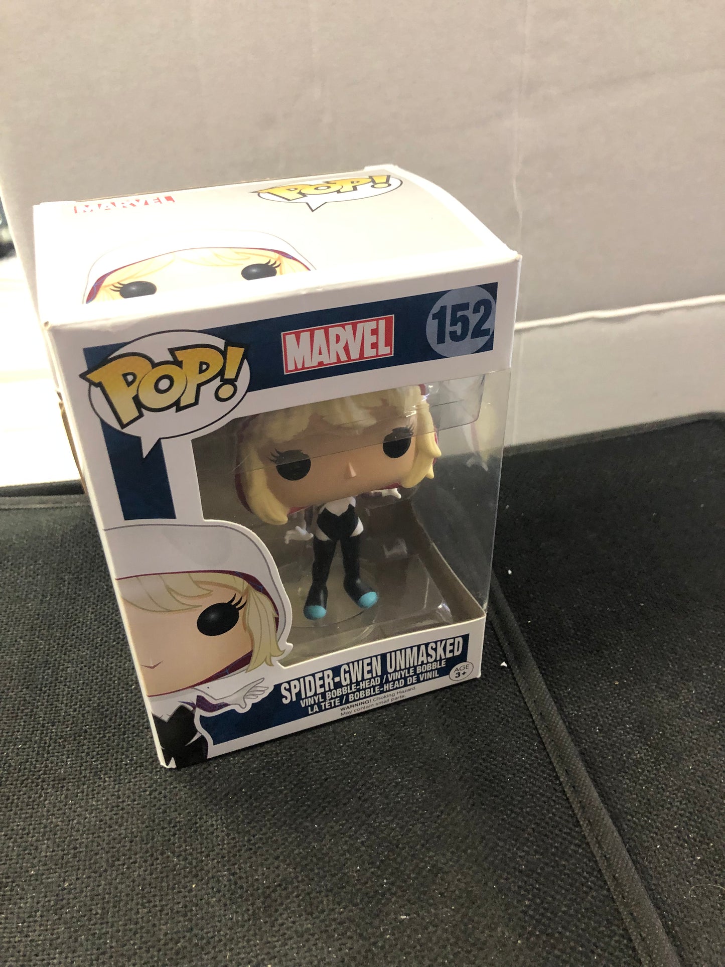 FUNKO POP MARVEL #152 SPIDER-GWEN UNMASKED GOOD CONDITION