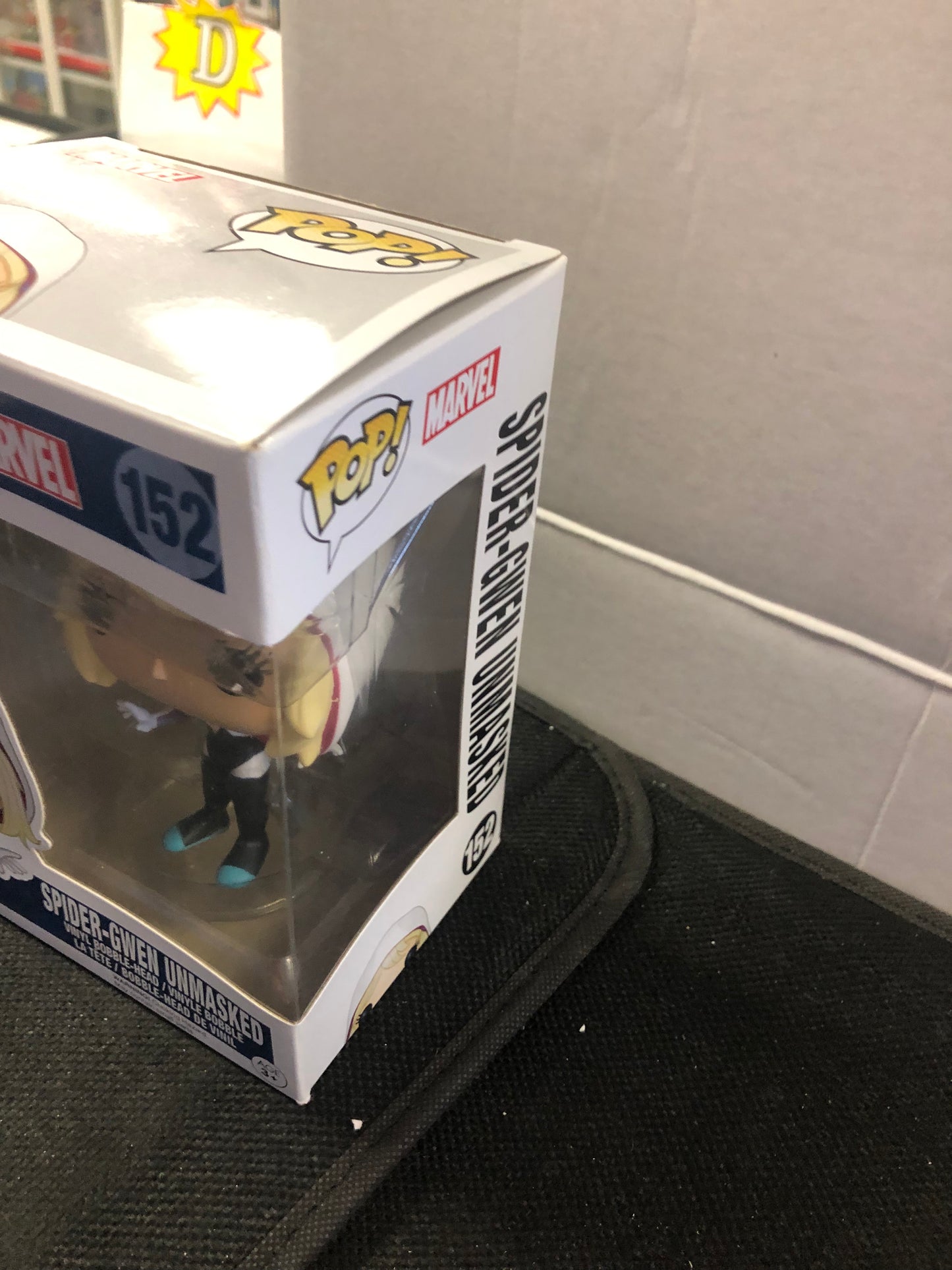 FUNKO POP MARVEL #152 SPIDER-GWEN UNMASKED GOOD CONDITION