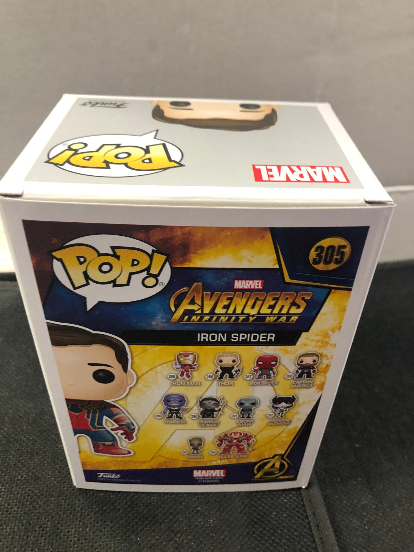 FUNKO POP AVENGERS INFINITY WAR # 305 IRON SPIDER BOX LUNCH EXCLUSIVE GOOD CONDITION