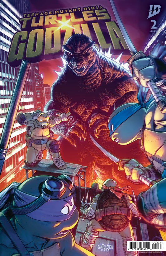 IDW COMICS Teenage Mutant Ninja Turtles x Godzilla #2 Variant C (Santolouco)