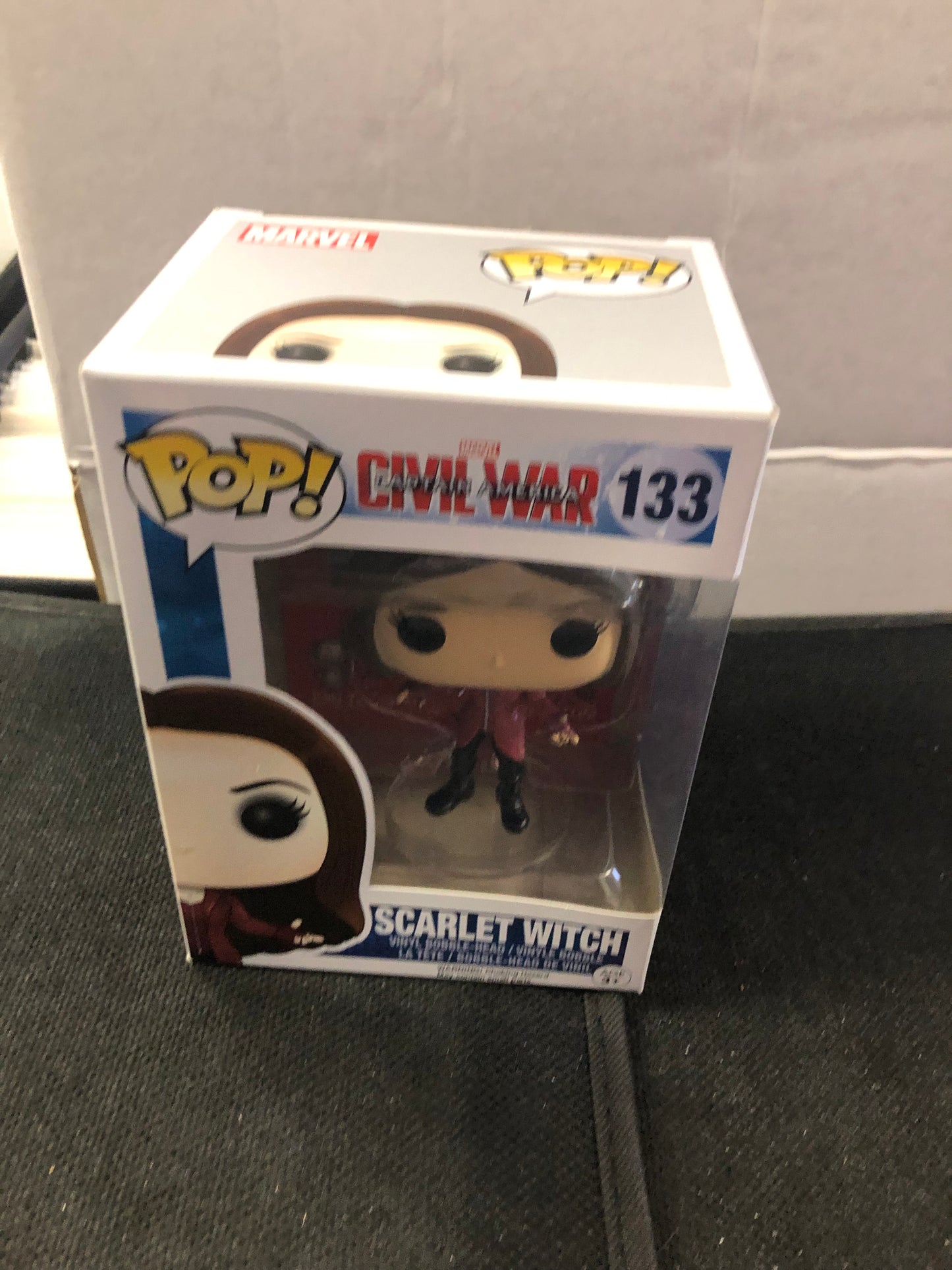 FUNKO POP CAPTAIN AMERICA CIVIL WAR # 133 SCARLET WITCH GOOD CONDITION