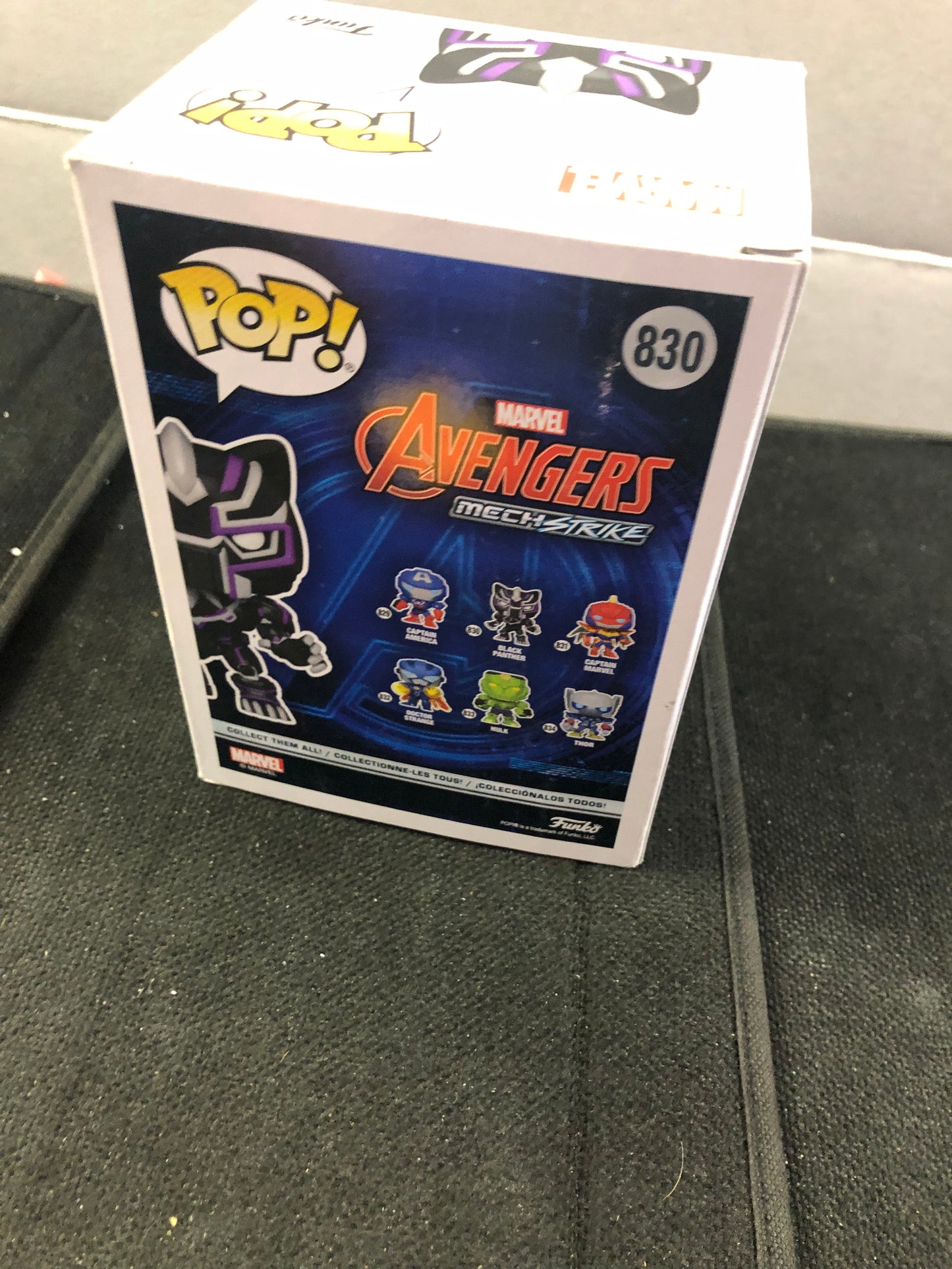 FUNKO POP AVENGERS MECHSTRIKE # 830 BLACK PANTHER GOOD CONDITION