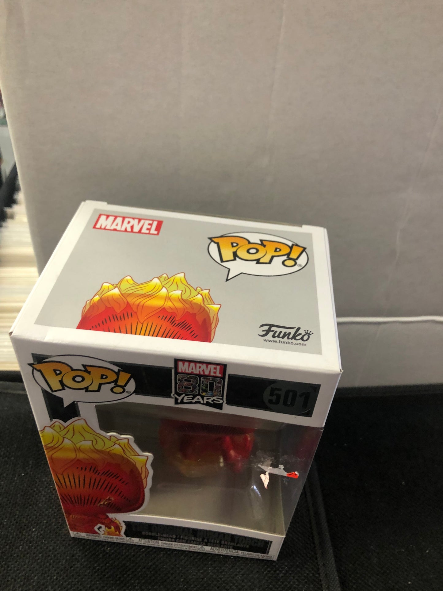 FUNKO POP MARVEL 80 YEARS # 501 THE ORIGINAL HUMAN TORCH GOOD CONDITION