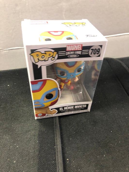 FUNKO POP MARVEL LUCHA LIBRE EDITION #709 EL HEROE INVICTO GOOD CONDITION