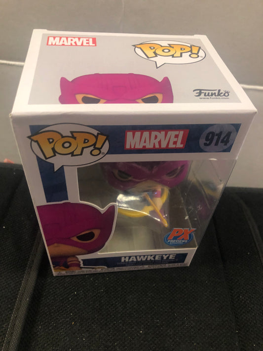 FUNKO POP MARVEL #914 HAWKEYE - PX PREVIEWS EXCLUSIVE - GOOD CONDITION