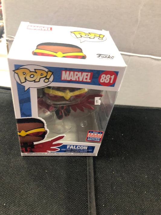 FUNKO POP MARVEL #881 FALCON 2021 SUMMER CONVENTION EXCLUSIVE GOOD CONDITION