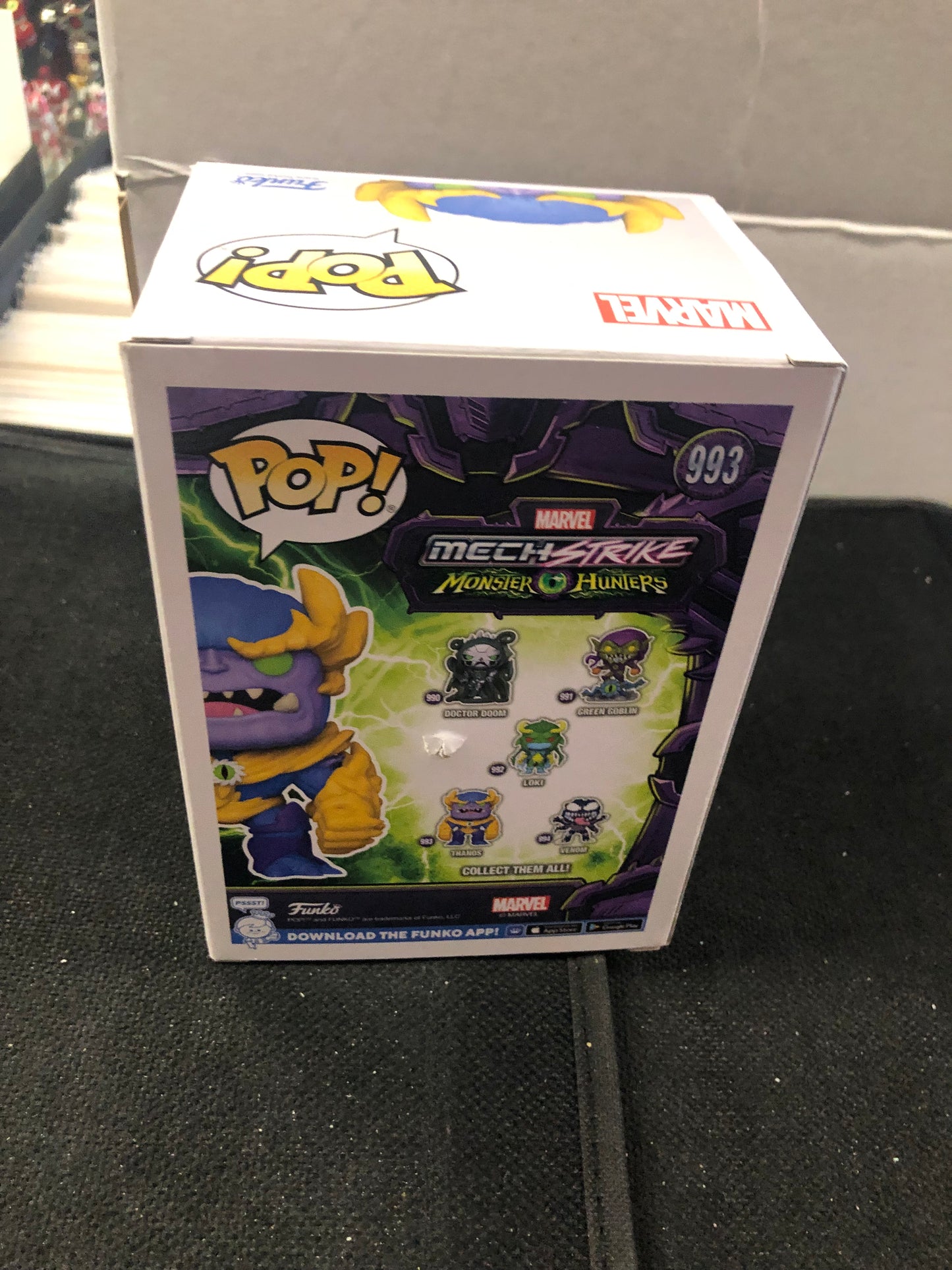 FUNKO POP MECHSTRIKE MONSTER HUNTERS #993 THANOS GOOD CONDITION