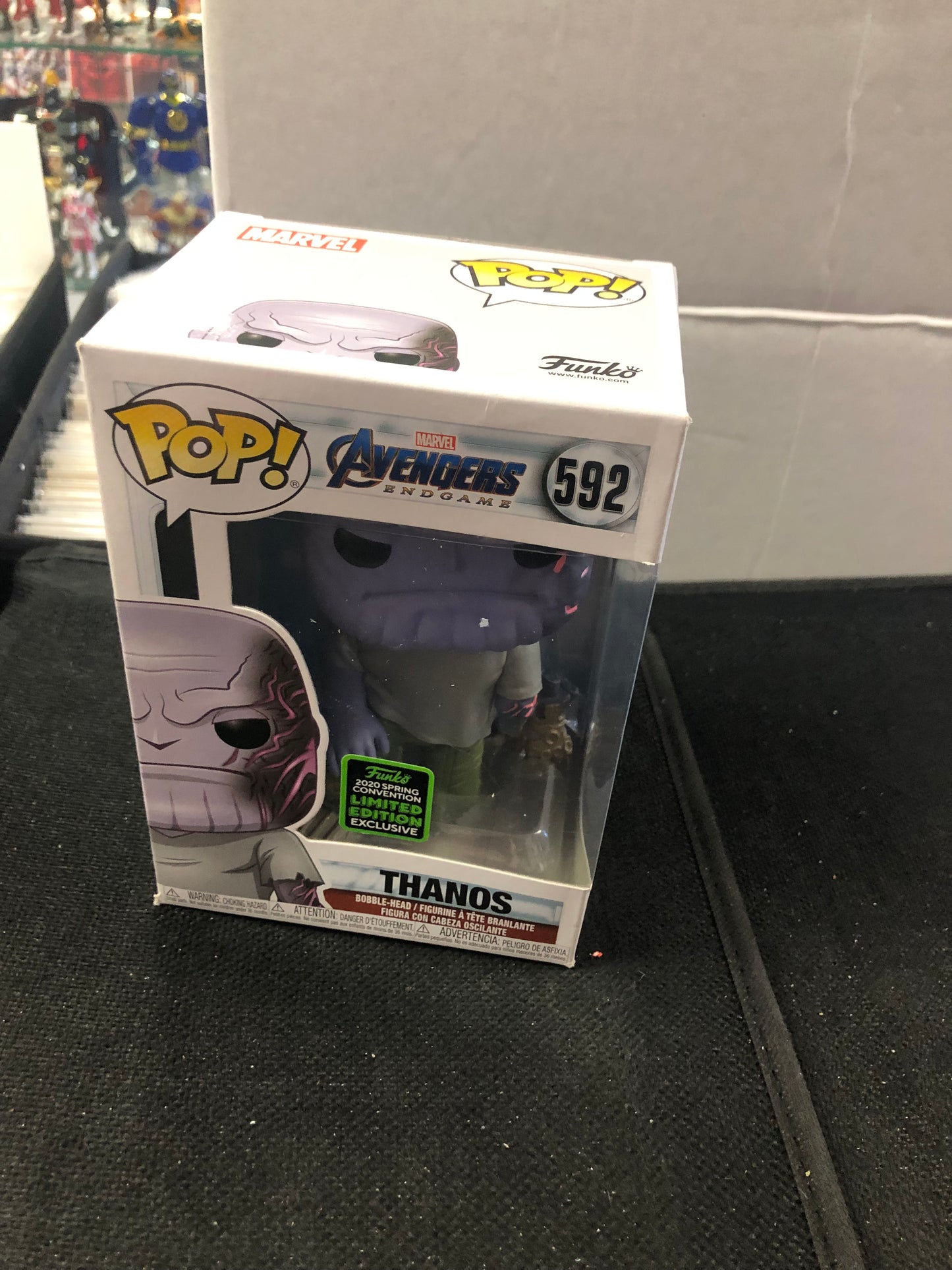 FUNKO POP DISNEY AVENGERS ENDGAME #592 THANOS 2020 SPRING CONVENTION EXCLUSIVE GOOD CONDITION