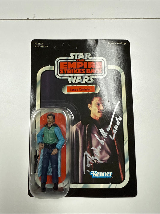 BILLY DEE WILLIAMS Signed Lando Calrissian  Star Wars Autograph VOTC Figure COA pegged