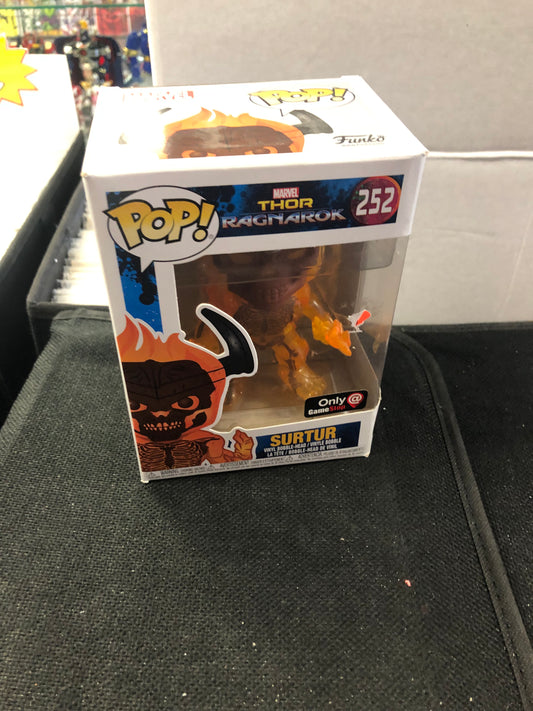 FUNKO POP THOR RAGNAROK #252 SURTUR GAMESTOP EXCLUSIVE GOOD CONDITION