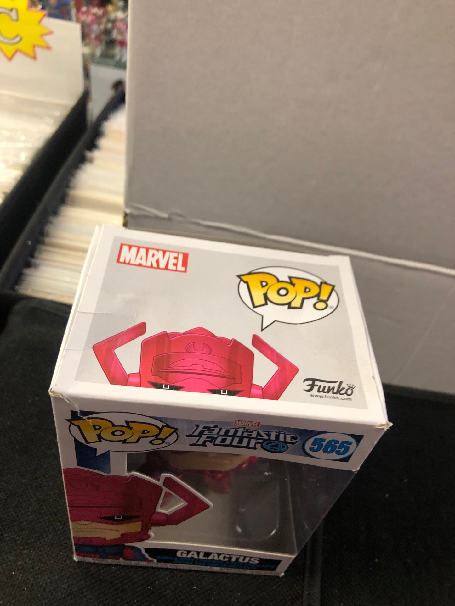 FUNKO POP FANTASTIC FOUR # 565 GALACTUS OKAY CONDITION TEAR ON TOP OF BOX