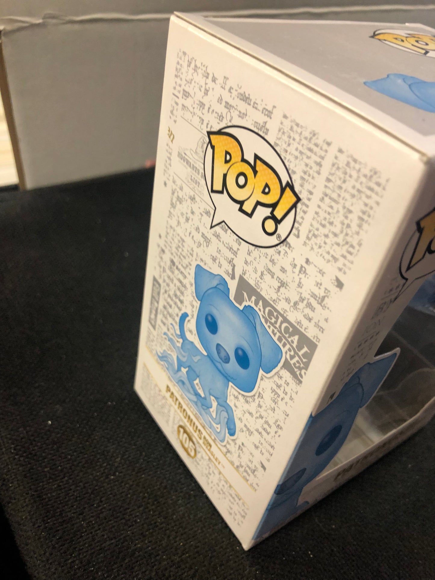 FUNKO POP HARRY POTTER #105 PATRONUS RON WEASLEY POOR CONDITION PLASTIC VERY LOOSE ON FRONT OF BOX