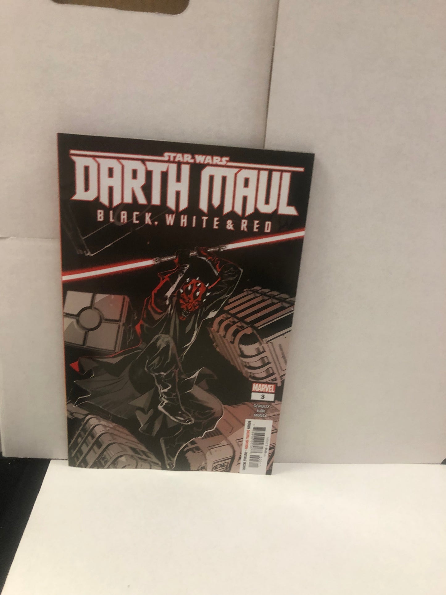 MARVEL COMICS STAR WARS DARTH MAUL BLACK WHITE AND RED 3