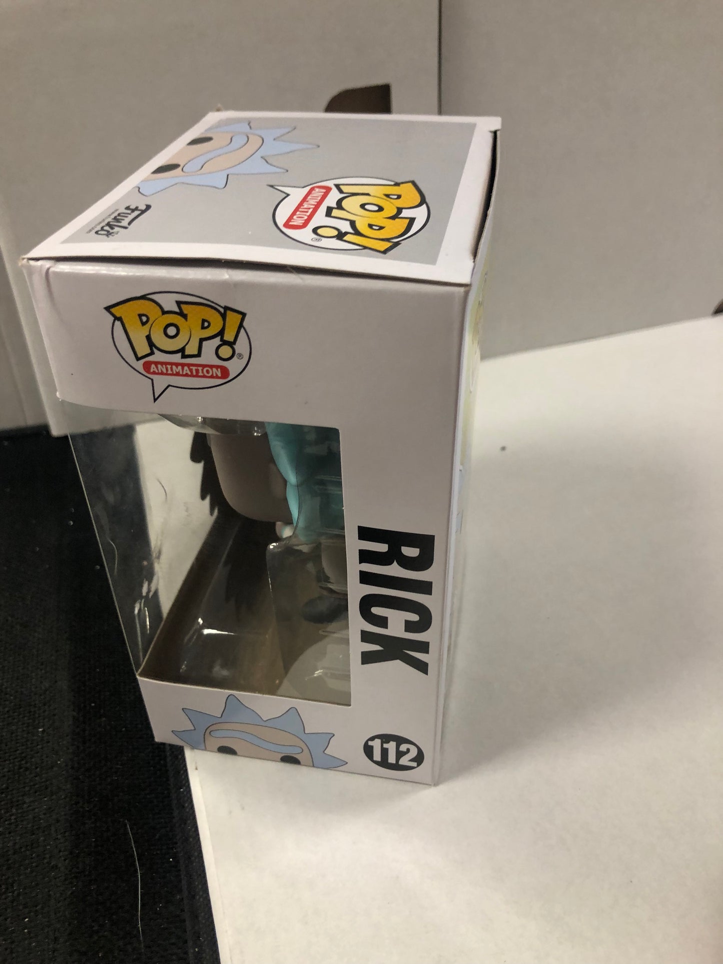 FUNKO POP POP ANIMATION RICK AND MORTY #112 RICK OKAY CONDITION PLASTIC LOOSE ON FRONT OF BOX