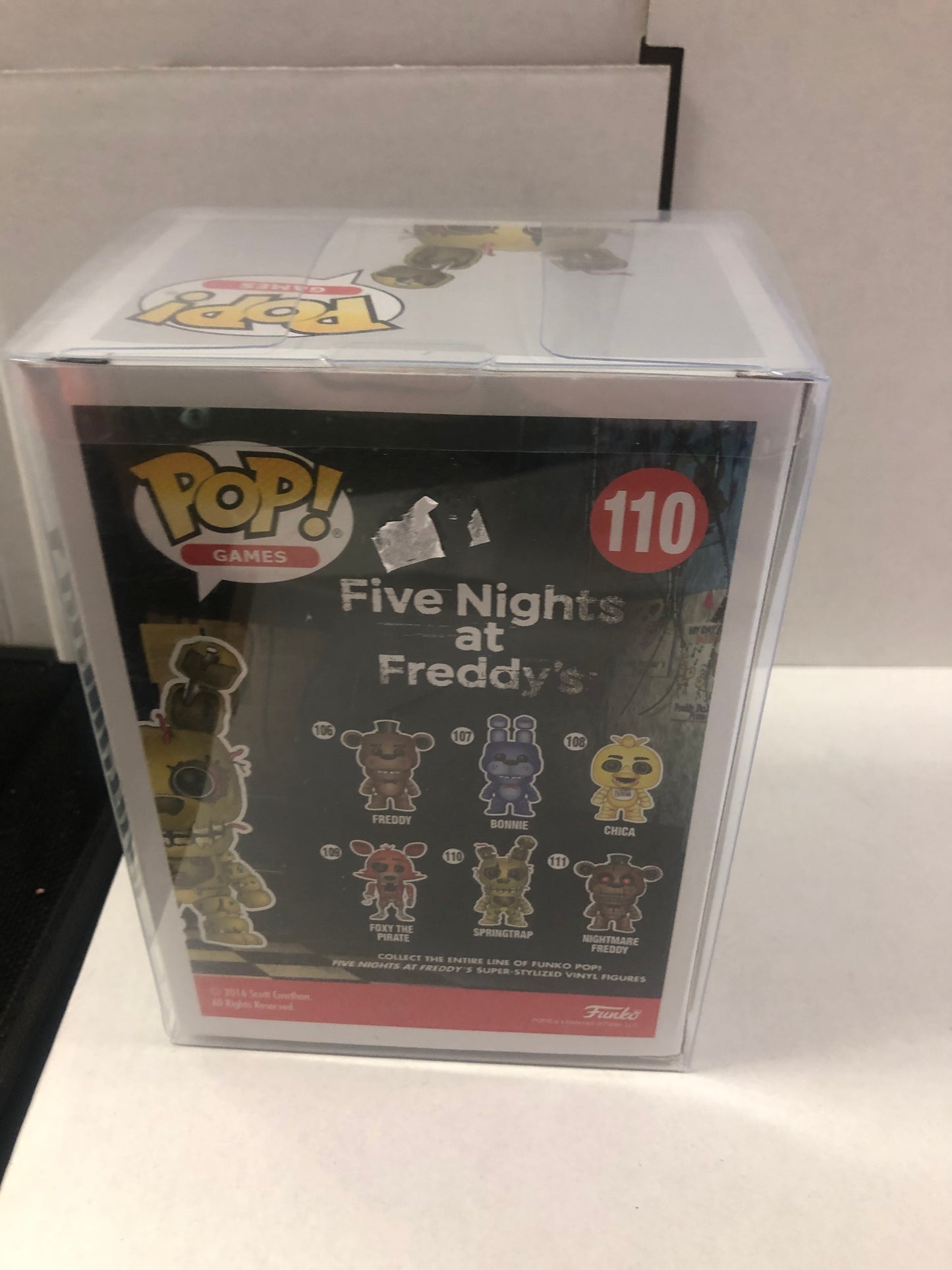 FUNKO POP POP GAMES FIVE NIGHTS AT FREDDYS # 110 STRINGTRAP GLOW IN THE DARK GAMESTOP EXCLUSIVE EXCELLENT CONDITION