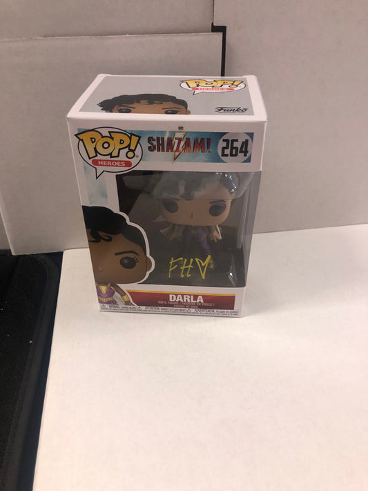 FUNKO POP POP HEROES SHAZAM # 264 DARLA SIGNED EXCELLENT CONDITION