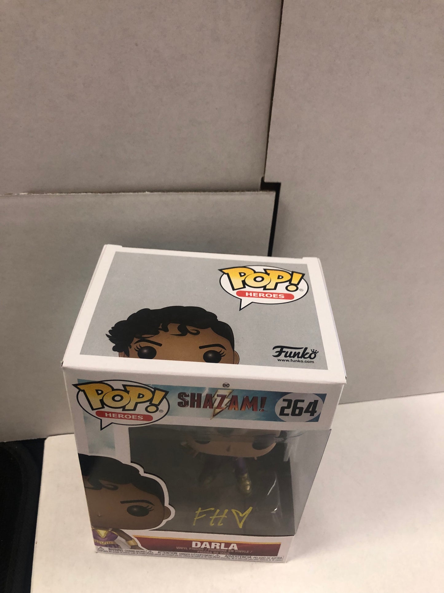 FUNKO POP POP HEROES SHAZAM # 264 DARLA SIGNED EXCELLENT CONDITION