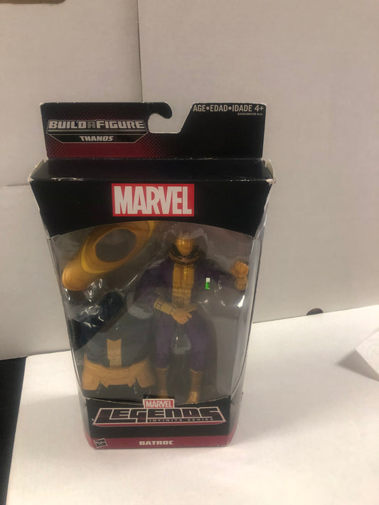MARVEL LEGENDS SERIES LEGENDS INFINITE SERIES BATROC THANOS BUILD A FIGURE OKAY CONDITION BEND ON BACK OF BOX