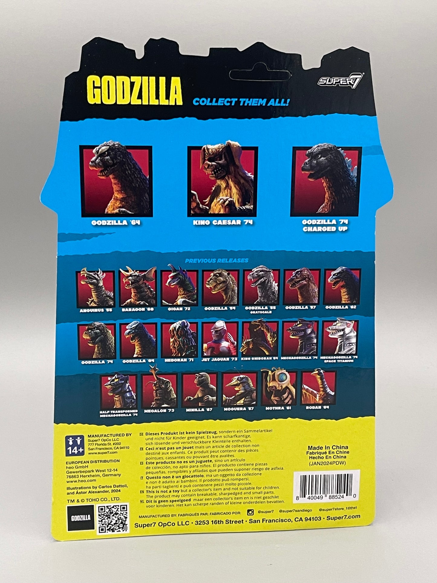 Super 7 ReAction Godzilla 74’