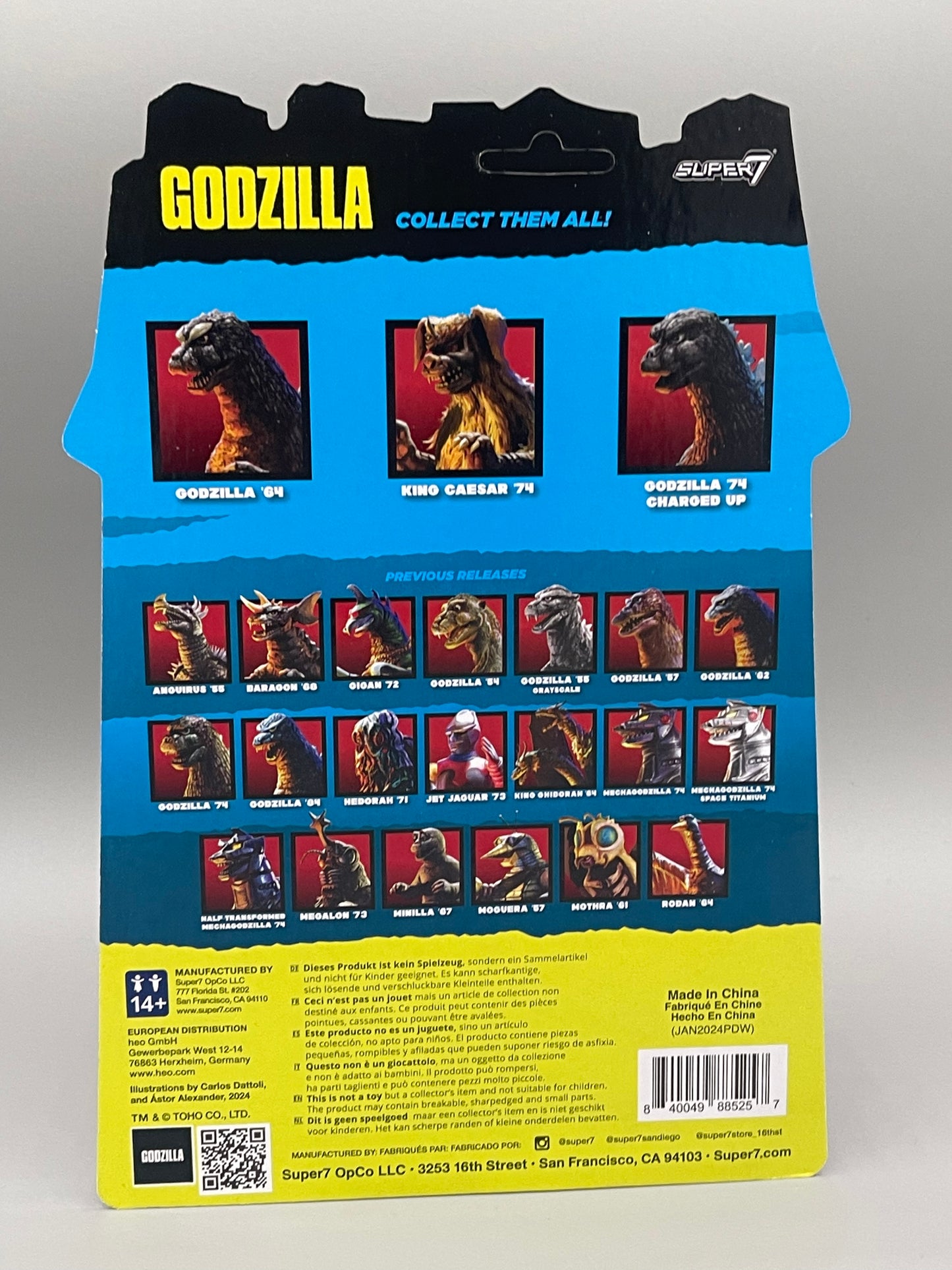 Super 7 ReAction Godzilla 64’