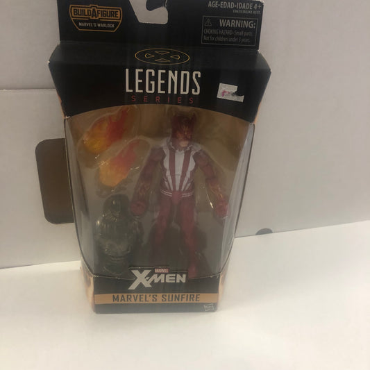 MARVEL LEGENDS SERIES X-MEN MARVELS SUNFIRE  MARVELS WARLOCK BUILD A FIGURE EXCELLENT CONDITION