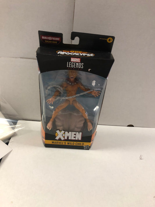MARVEL LEGENDS SERIES X-MEN MARVELS WILD CHILD SUGAR MAN BUILD A FIGURE GOOD CONDITION SMALL TEAR ON SIDE OF BOX