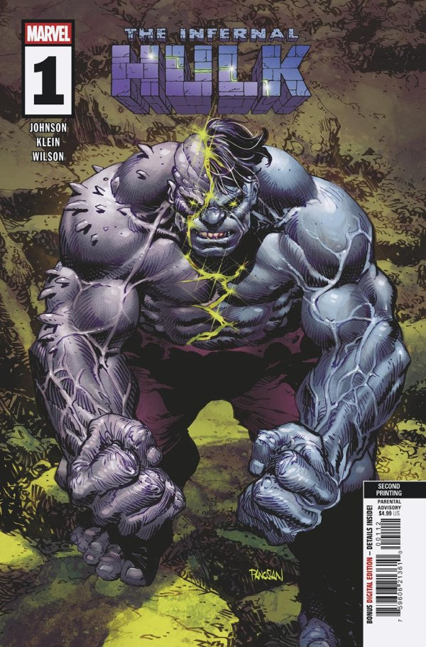 MARVEL COMICS INFERNAL HULK #1 DAN PANOSIAN 2ND PRINTING VARIANT