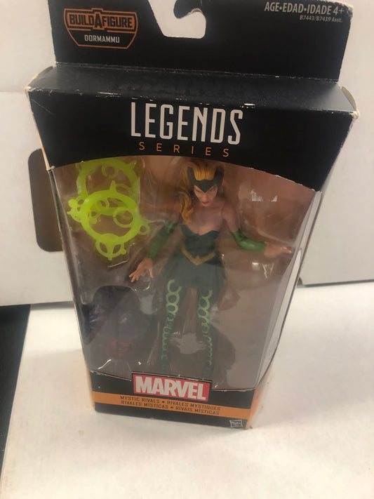 MARVEL LEGENDS SERIES MYSTIC RIVALS DORMAMMU BUILD A FIGURE GOOD CONDITION WEAR ON TOP OF BOX