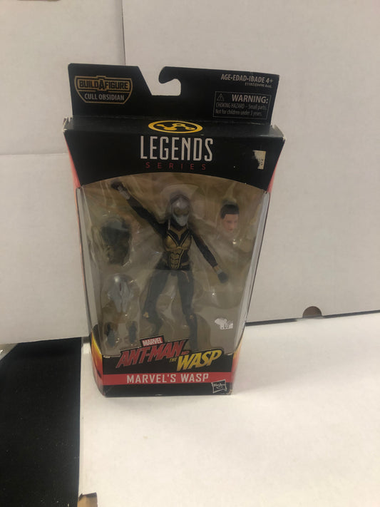 MARVEL LEGENDS SERIES ANT-MAN AND THE WASP MARVELS WASP CULL OBSIDIAN BUILD A FIGURE OKAY CONDITION  SMALL TEAR ON FRONT OF BOX AND BEND ON BACK OF BOX