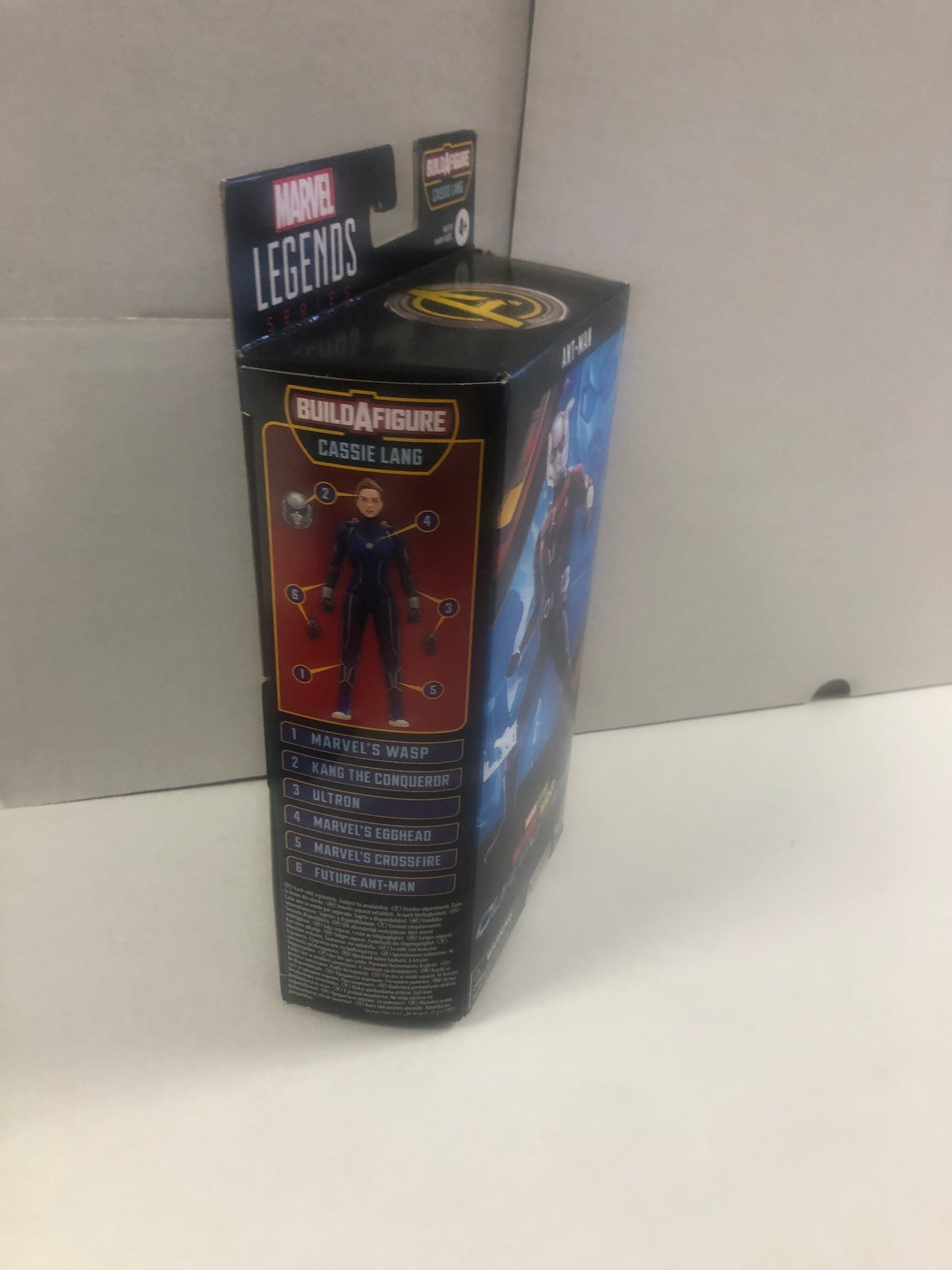 MARVEL LEGENDS SERIES ANT-MAN AND THE WASP QUANTUMANIA ANT-MAN CASSIE LANG BUILD A FIGURE GOOD CONDITION SMALL TEAR ON SIDE OF BOX