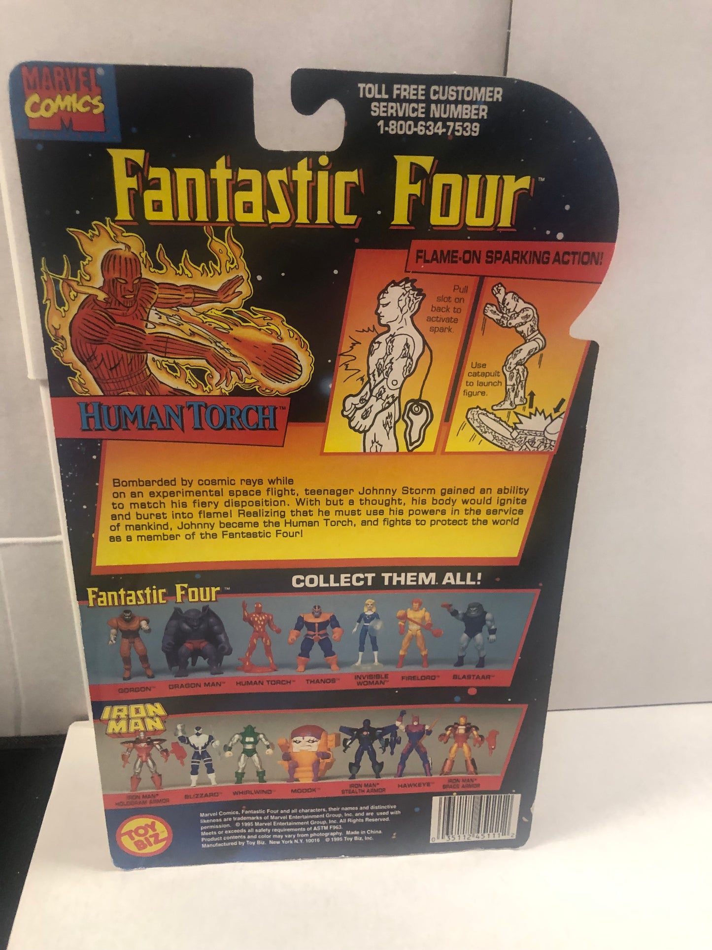 TOYBIZ (1995) FANTASTIC FOUR HUMAN TORCH EXCELLENT CONDITION